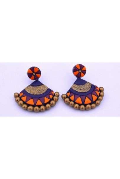 Handpainted Terracotta Jewellery – Ear rings Handpainted Terracotta Jewellery – Ear rings